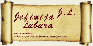 Jefimija Lubura vizit kartica